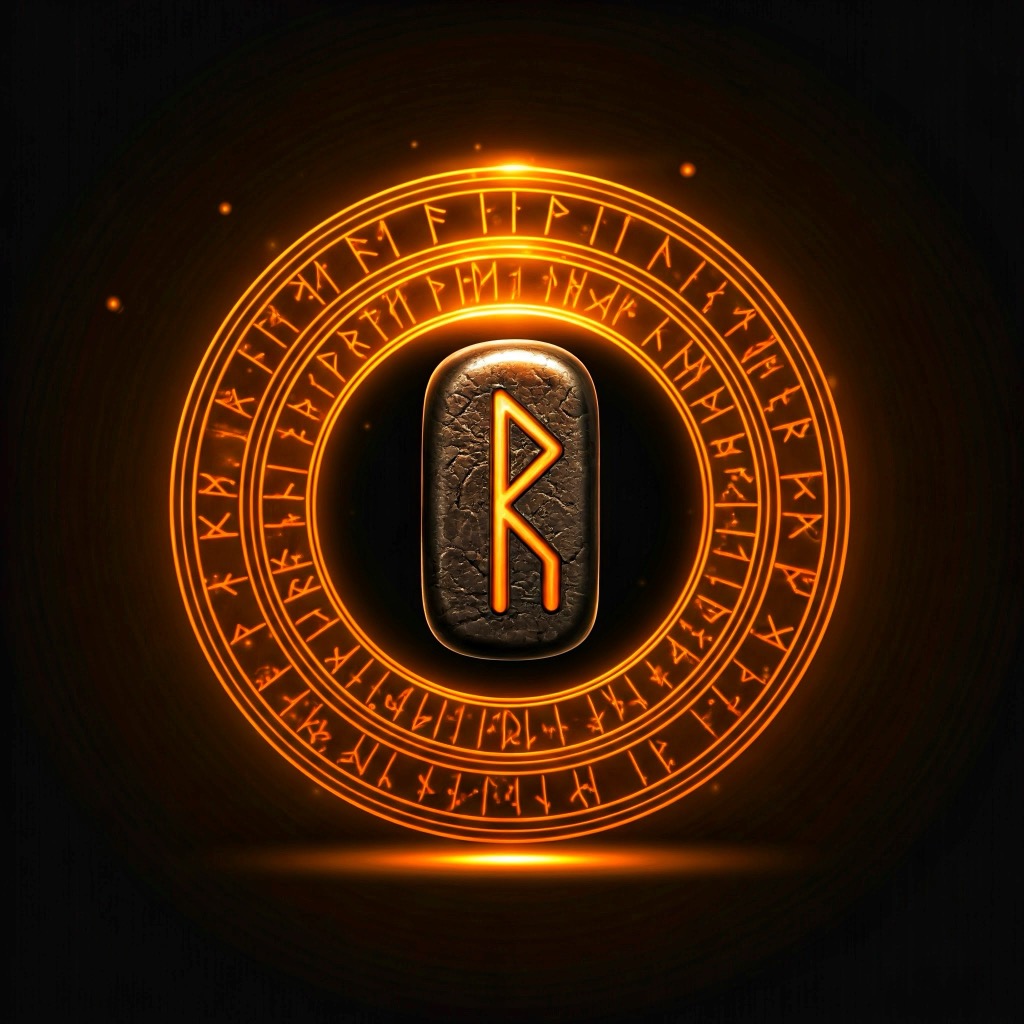 Stacked bindrune combining runes Uruz and Wunjo